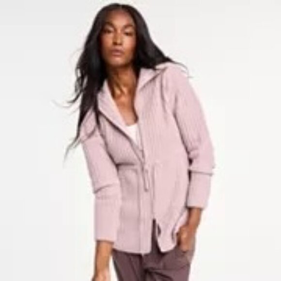 Womens FLX Commuter Sweater Jacket Ribbed Zip-Up Lilac Bellflower‎ XL - Picture 1 of 8